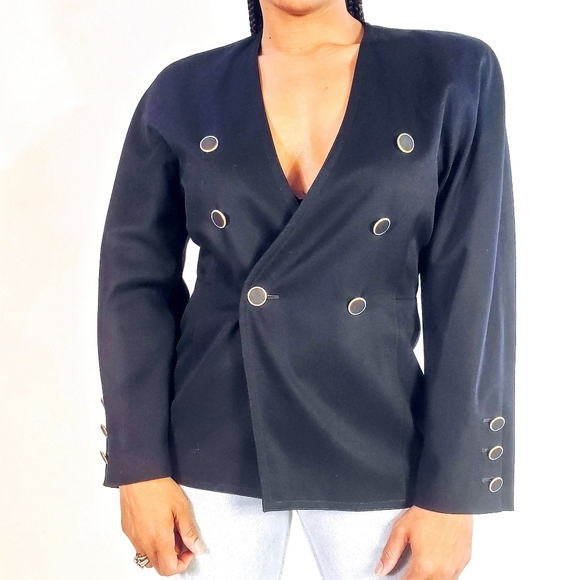 80's Button Detail Blazer - Picture 3 of 8